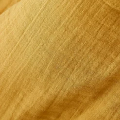 Grembiule con tasche garza di cotone Gaïa Giallo zafferano