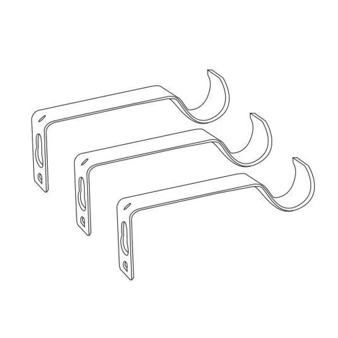 Kit asta tenda estensibile (L160 - L300 cm / D28 mm) Gaïa Nero opaco