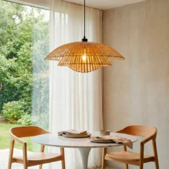 Lampada a sospensione desgin in bambù (D60 cm) Zeyno Naturale