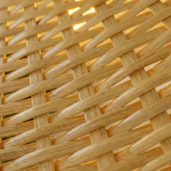 Lampada a sospensione in bambù inrecciato (D60 cm) Calvià Naturale