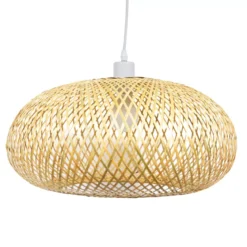 Lampada a sospensione in bambù (D46 cm) Rotana naturale