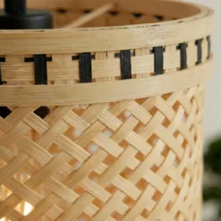 Lampada a sospensione in bambù (D40 cm) Estepona Nero e naturale
