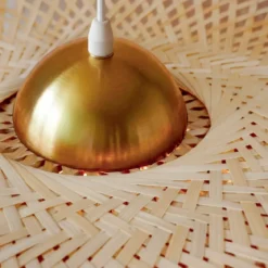 Lampada a sospensione in bambù (D55 cm) Mérida Naturale
