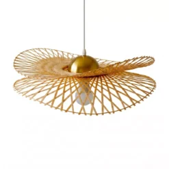 Lampada a sospensione in bambù (D55 cm) Mérida Naturale