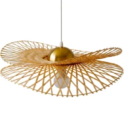 Lampada a sospensione in bambù (D75 cm) Mérida Naturale