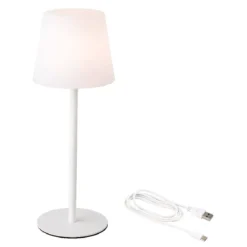 Lampada da tavolo cavo USB Manhattan - Bianco