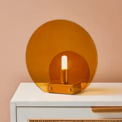 Lampada da tavolo in vetro (D22 cm) Bowie Arancione