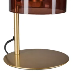 Lampada da tavolo in vetro (H34 cm) Victoria Marrone