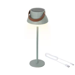 Lampada da tavolo solare 100 lumen (H36 cm) Tokyo Verde menta