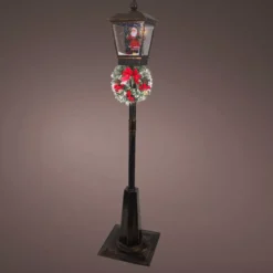 Lampada di Natale illuminata e animata 33 LED (H180 cm) Neve cadente Nero