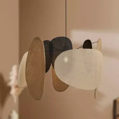 Lampadario a sospensione in juta (D66 cm) Almeria Beige