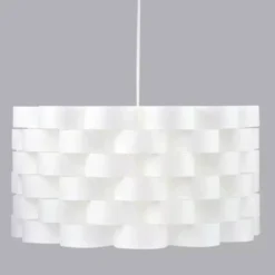 Lampadario a sospensione origami (D32 cm) Moki Bianco
