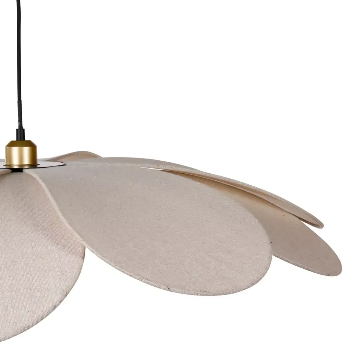 Lampadario a sospensione petalo Lino (D90 cm) Margaux Beige
