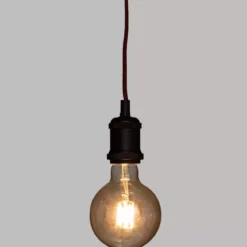Lampadario Metallo nero e Rosso
