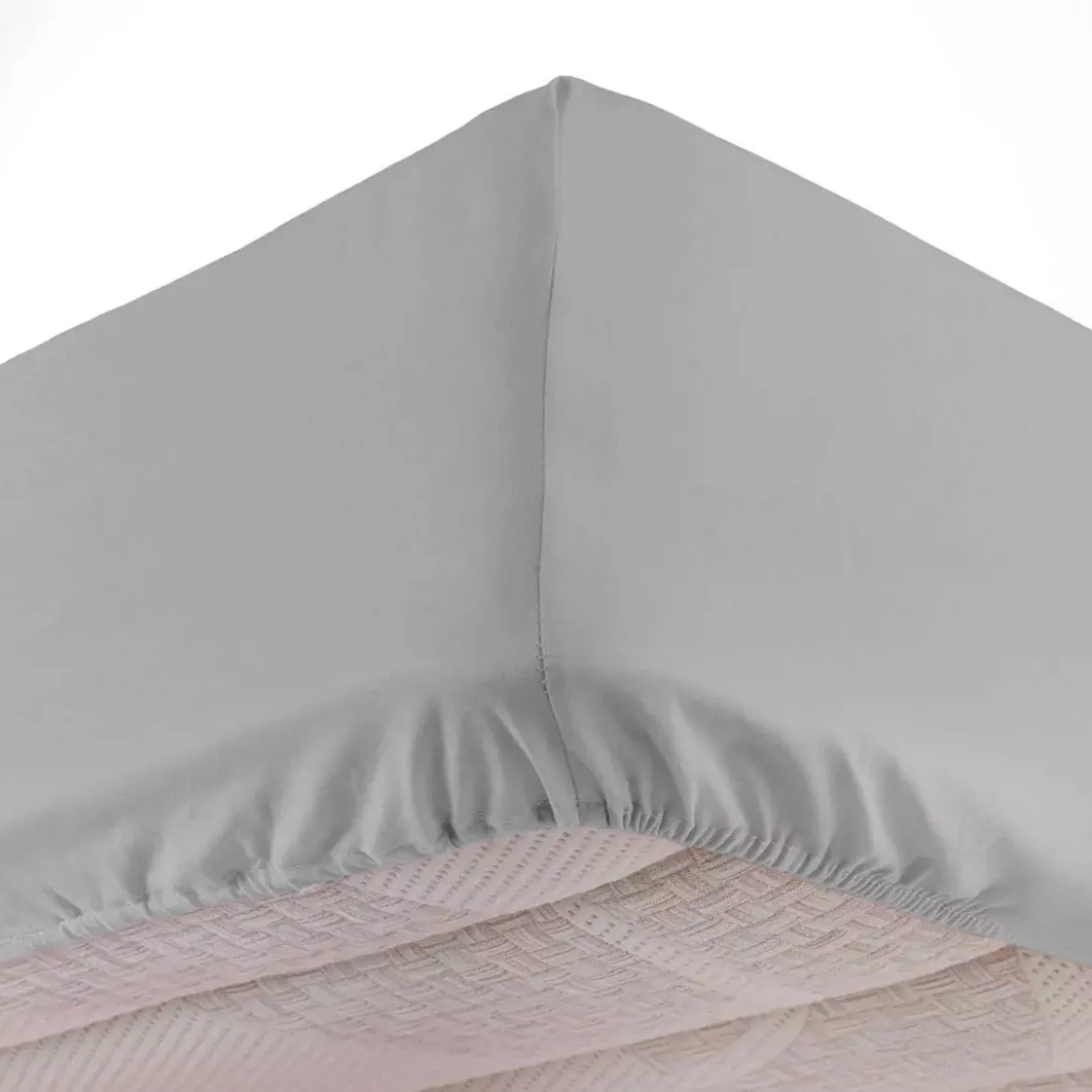 Lenzuolo con angoli cotone lavato (140 x 190 cm) Linette Grigio