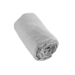 Lenzuolo con angoli flanella di cotone (90 cm) Théa Grigio chiaro