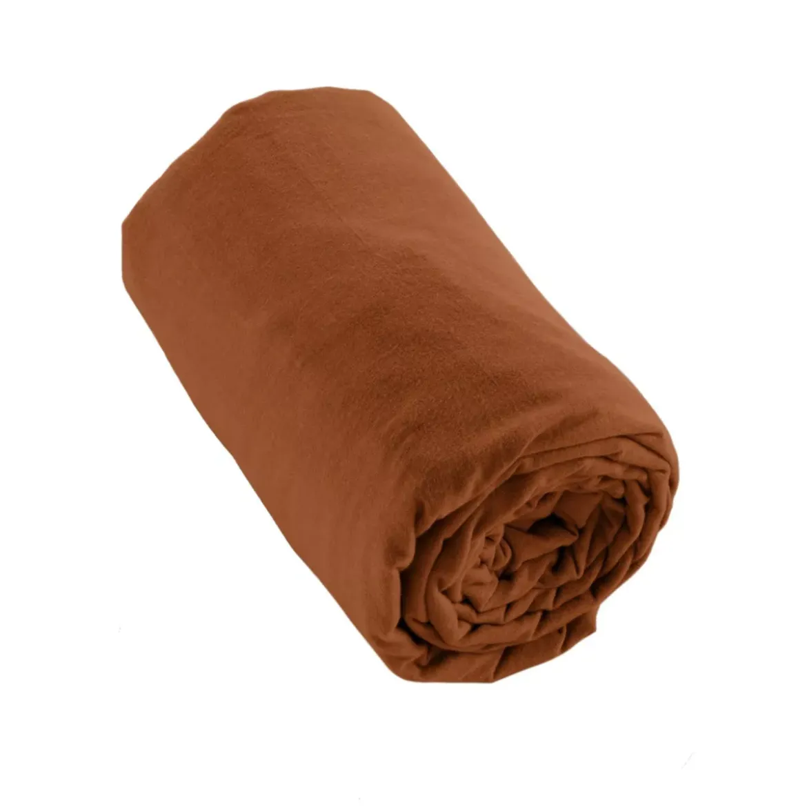 Lenzuolo con angoli flanella di cotone (180 x 200 cm) Nina Terracotta