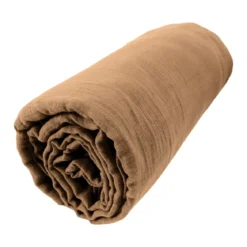 Lenzuolo con angoli garza di cotone (200 cm) Gaïa Camel