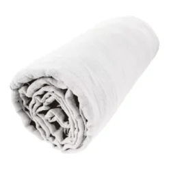 Lenzuolo con angoli garza di cotone (90 x 200 cm) Gaïa Bianco chantilly