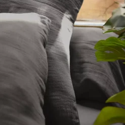 Lenzuolo con angoli garza di cotone (180 x 200 cm) Gaïa Grigio granito