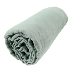 Lenzuolo con angoli garza di cotone (140 x 190 cm) Gaïa Verde eucalipto
