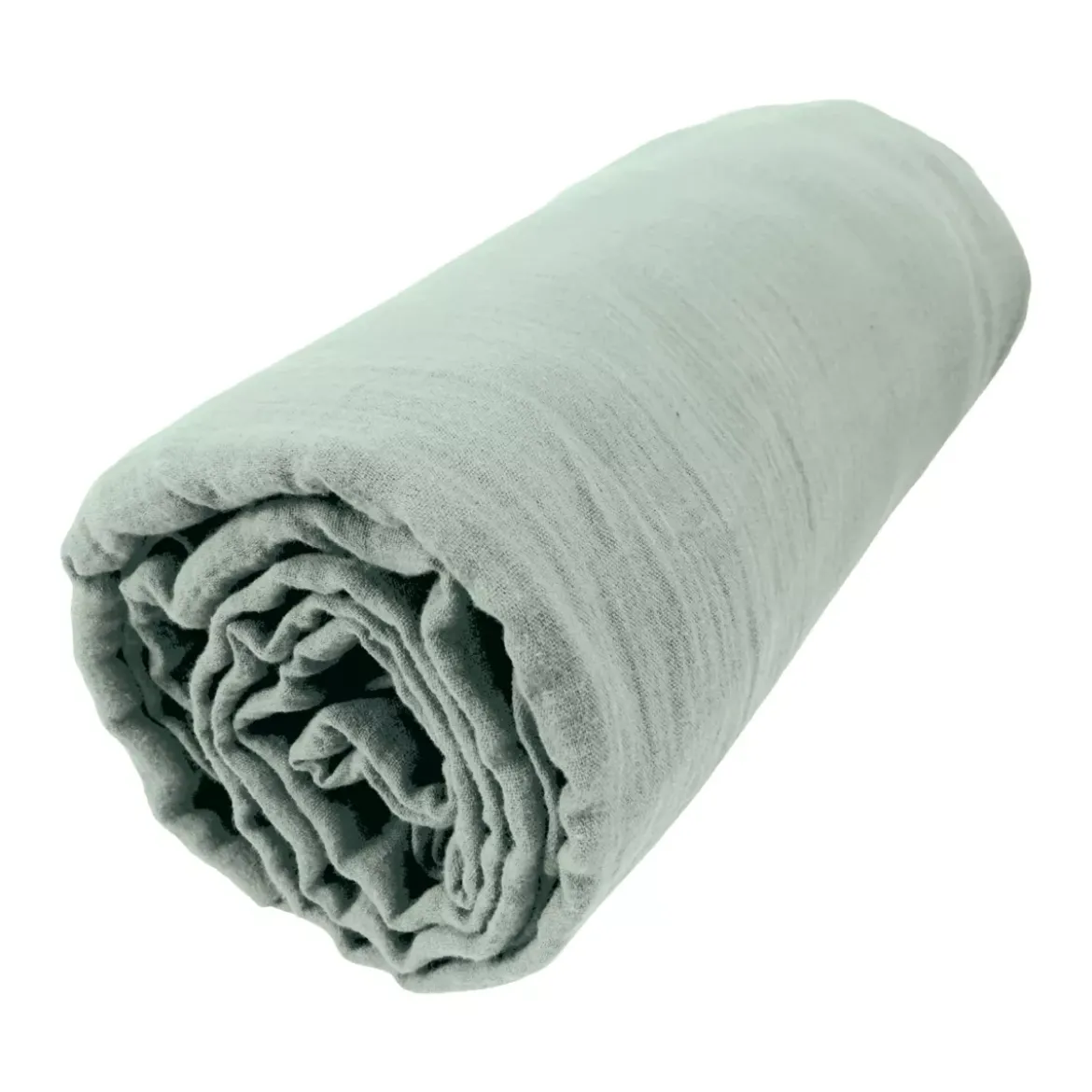 Lenzuolo con angoli garza di cotone (140 x 190 cm) Gaïa Verde eucalipto