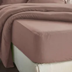 Lenzuolo con angoli in lyocell Tencel™ (140 x 200 cm) Olivia Rosa blush