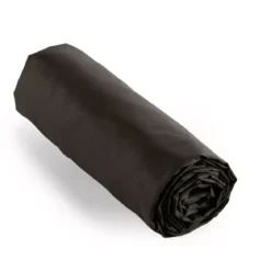 Lenzuolo con angoli in percalle di cotone (140 x 200 cm) Cali Nero