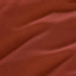 Lenzuolo con angoli percalle di cotone (160 cm) Cali Terracotta