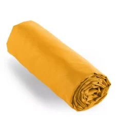 Lenzuolo con angoli percalle di cotone (200 cm) Cali Giallo senape
