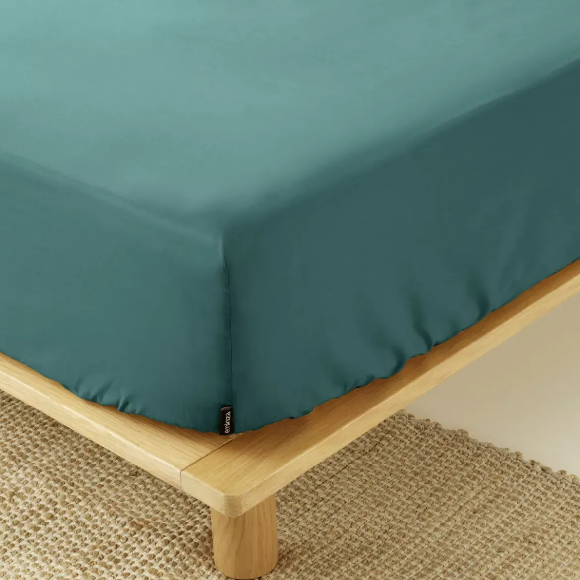 Lenzuolo con angoli percalle di cotone (90 x 190 cm) Cali Blu ottanio