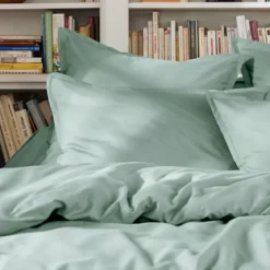 Lenzuolo sopra percalle di cotone (180 x 290 cm) Cali Verde eucalipto