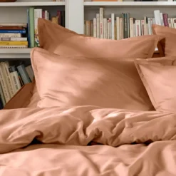 Lenzuolo sopra percalle di cotone (180 x 290 cm) Cali Rosa pesca