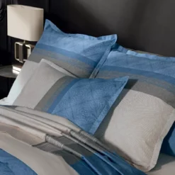 Lenzuolo sopra raso di cotone (240 x 310 cm) Tiago Blu