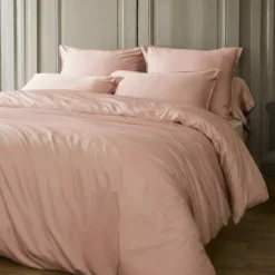 Lenzuolo sotto in raso di bambù (160 x 200 cm) Sienna Rosa blush