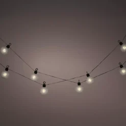 Luminaria da giardino solare con 8 LED (5,8 m) Festa Guinguette Bianco caldo
