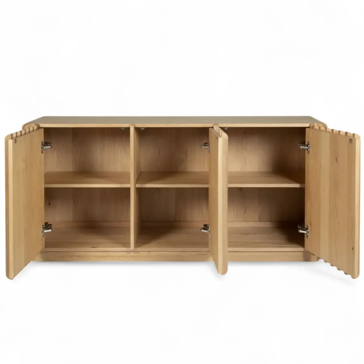 Madia 3 ante in legno massello di rovere (158 x 75 cm) Altos Naturale