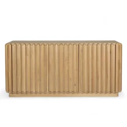 Madia 3 ante in legno massello di rovere (158 x 75 cm) Altos Naturale