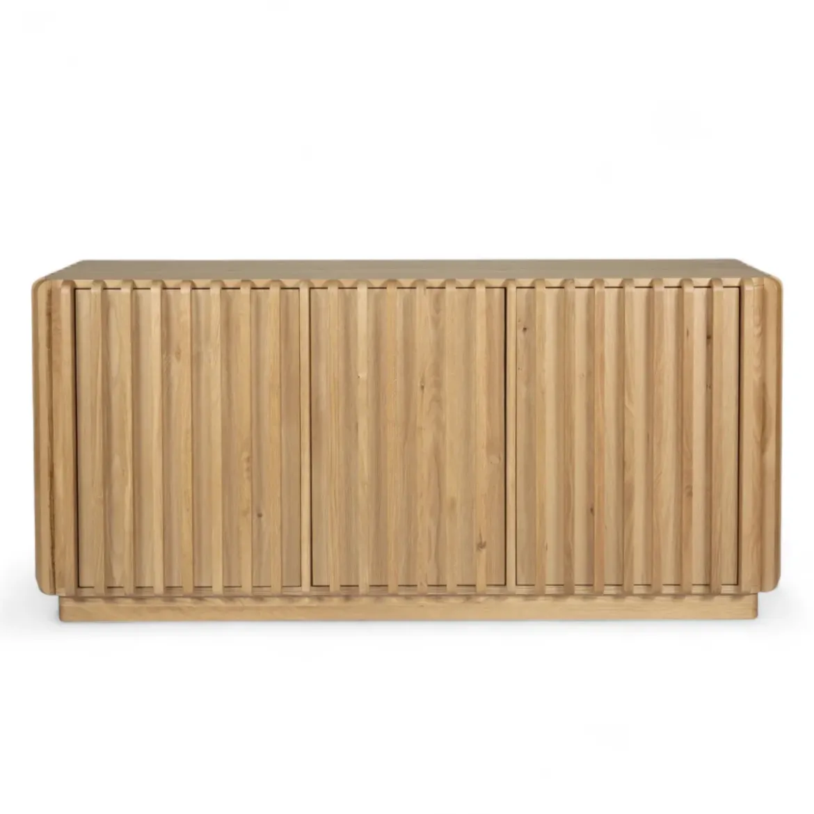 Madia 3 ante in legno massello di rovere (158 x 75 cm) Altos Naturale