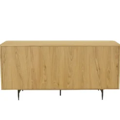 Madia 3 ante in rovere massiccio e metallo (159 x 76 cm) Rytm Naturale