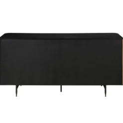 Madia 3 ante in rovere massiccio e metallo (159 x 76 cm) Rytm Nero