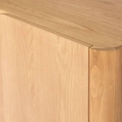 Madia 3 ante in rovere massiccio (154 x 80 cm) Oakland Naturale