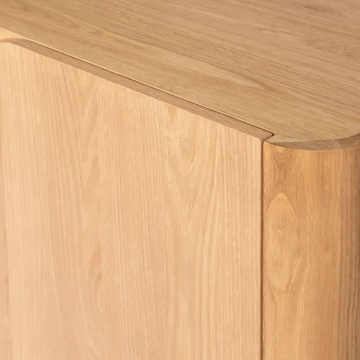 Madia 3 ante in rovere massiccio (154 x 80 cm) Oakland Naturale