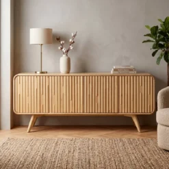 Madia 4 ante in rovere massiccio (200 x 80 cm) Bilbao Naturale
