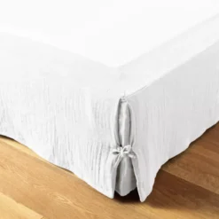 Mantovana garza di cotone (90 x 190 cm) Gaïa Bianco chantilly