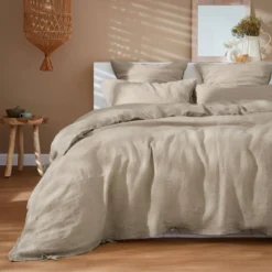 Mantovana lino lavato (160 x 200 cm) Louise Beige