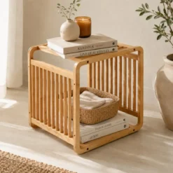 Mobile portaoggetti impilabile (33 x H33 cm) Smart Kube Naturale
