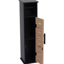 Mobile porta rotolo carta igienica con riserva (H75 cm) Bergen Nero
