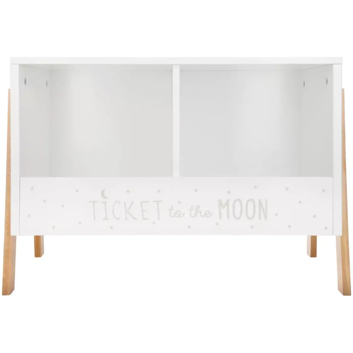 Mobiletto doppio per bambini (H40 cm) Scrittura Bianco