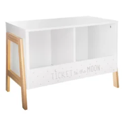 Mobiletto doppio per bambini (H40 cm) Scrittura Bianco